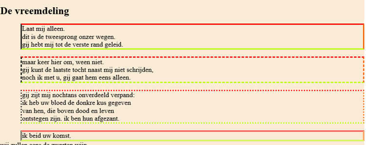 border-color - stenonotatie